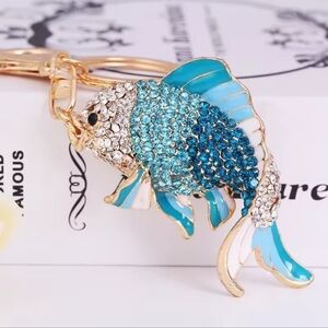Aquatic Blue and Gold Fish Charm